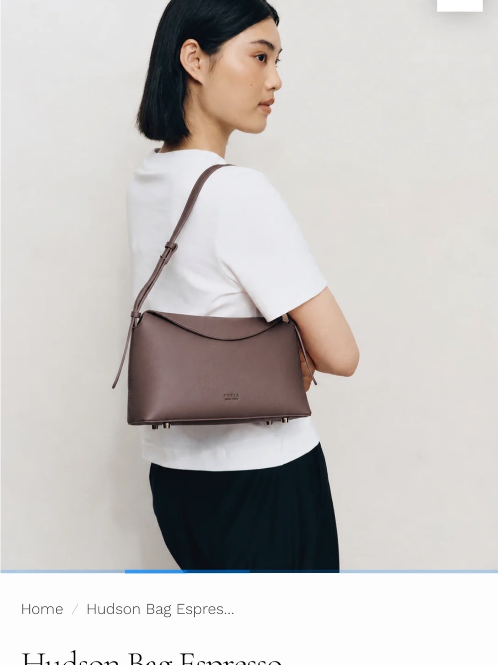 Hudson Shoulder Bag in Espresso Brown